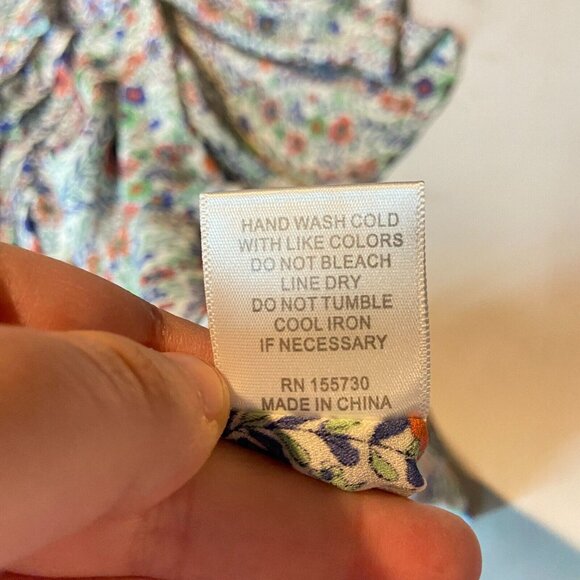 Rose & Olive Women 2X Floral Blouse Tunic Top Pleated Short Sleeve Flowy Shirt - Picture 6 of 9